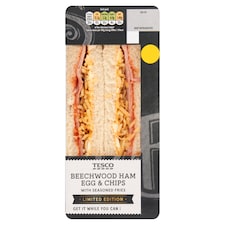Tesco Limited Edition Beechwood Ham, Egg & Vinegar Chips Sandwich