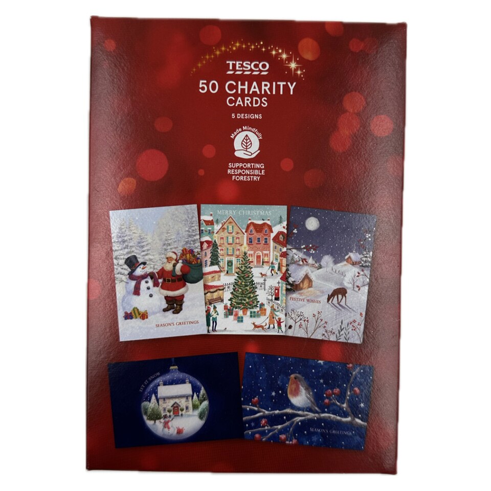 image 1 of Tesco Bumper Christmas Cards 50 Pack