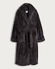 image 4 of F&F Fleece Honeycomb Textured Dressing Gown in Grey