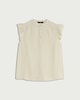 image 4 of F&F Pure Cotton Double Cloth Ruffle Sleeved Blouse in Green