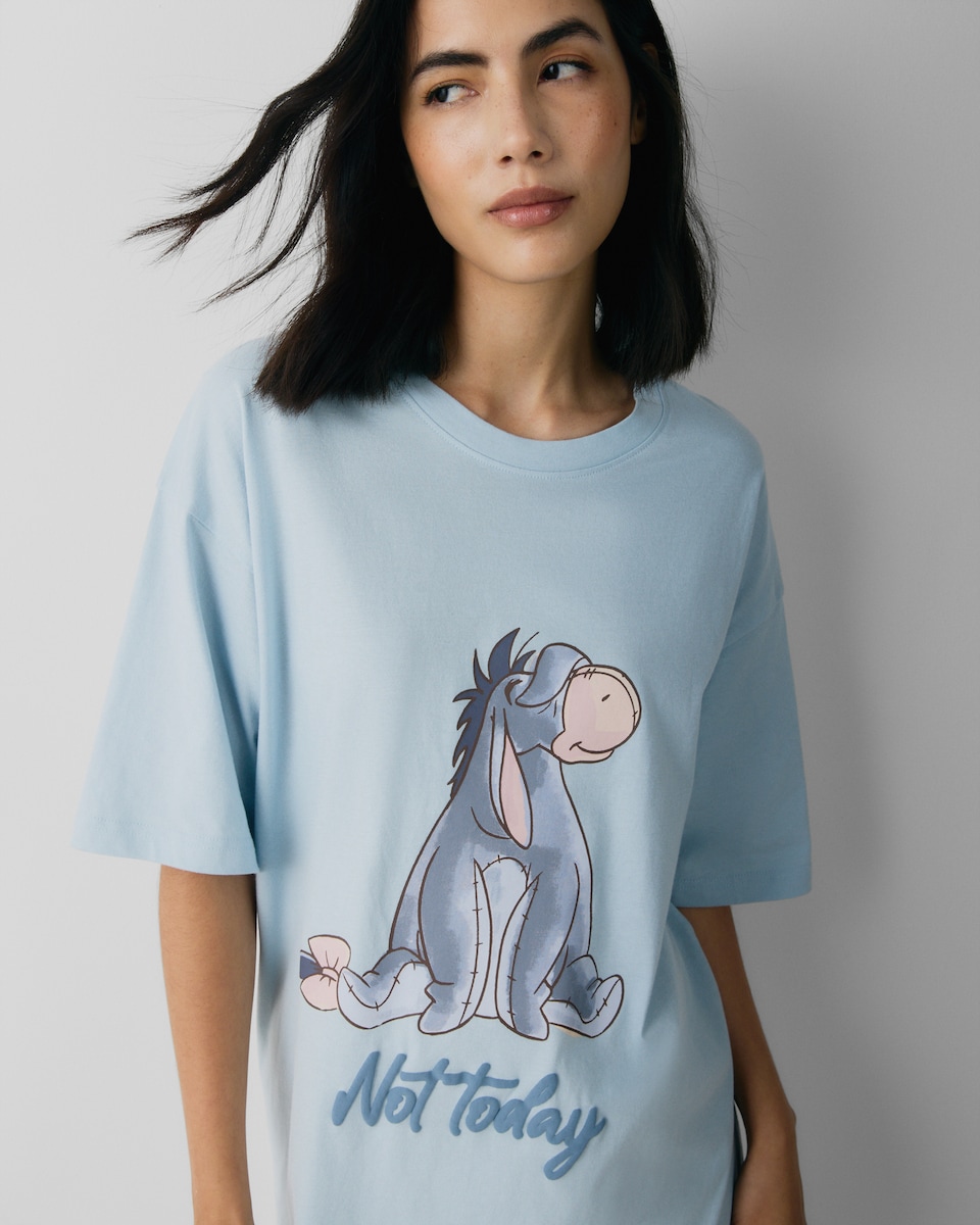 image 1 of Disney Eeyore Pure Cotton Nightdress in Blue