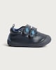 image 1 of F&F Baby Dinosaur Strap Touch Fastening Pre Walker Shoes in Navy