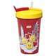 image 2 of LEGO Iconic Girl Red Transparent Tumbler with Straw 500 ml