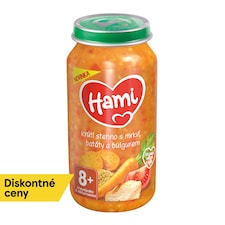 HAMI mäsovozeleninový príkrm Morčacie stehno s mrkvou, batátmi a bulgurom 250g