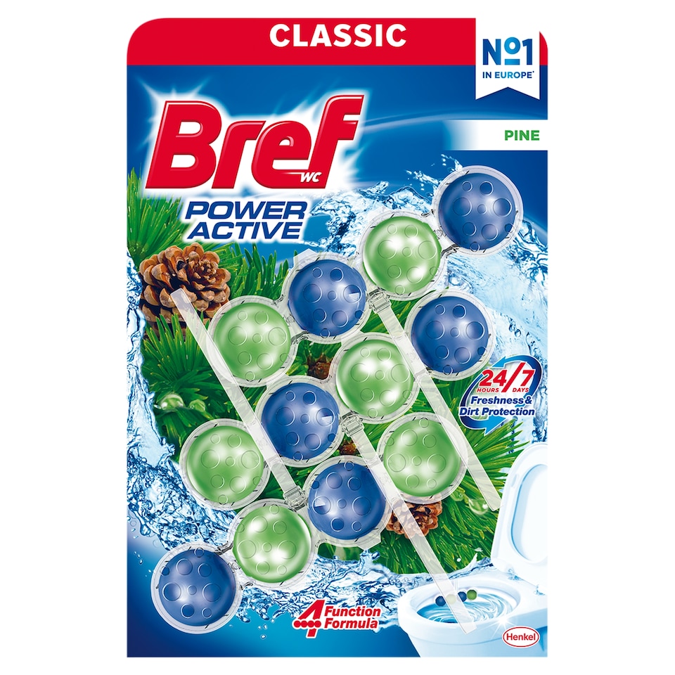 Bref Power Active Pine tuhý WC blok 3 x 50g