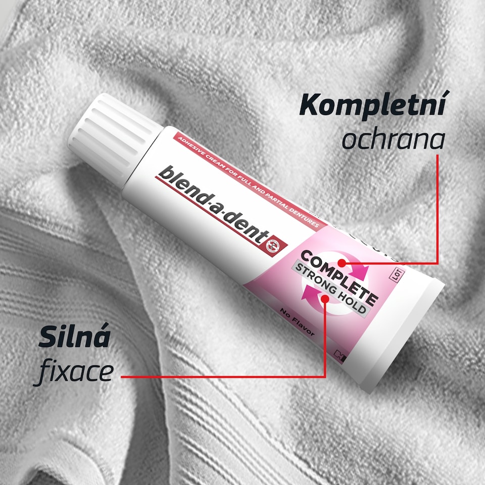 Obrázek 1 pro produkt Blend-a-dent Plus Food Barrier Fresh Fixační Krém Pro Úplné I Částečné Zubní Náhrady 47 ml