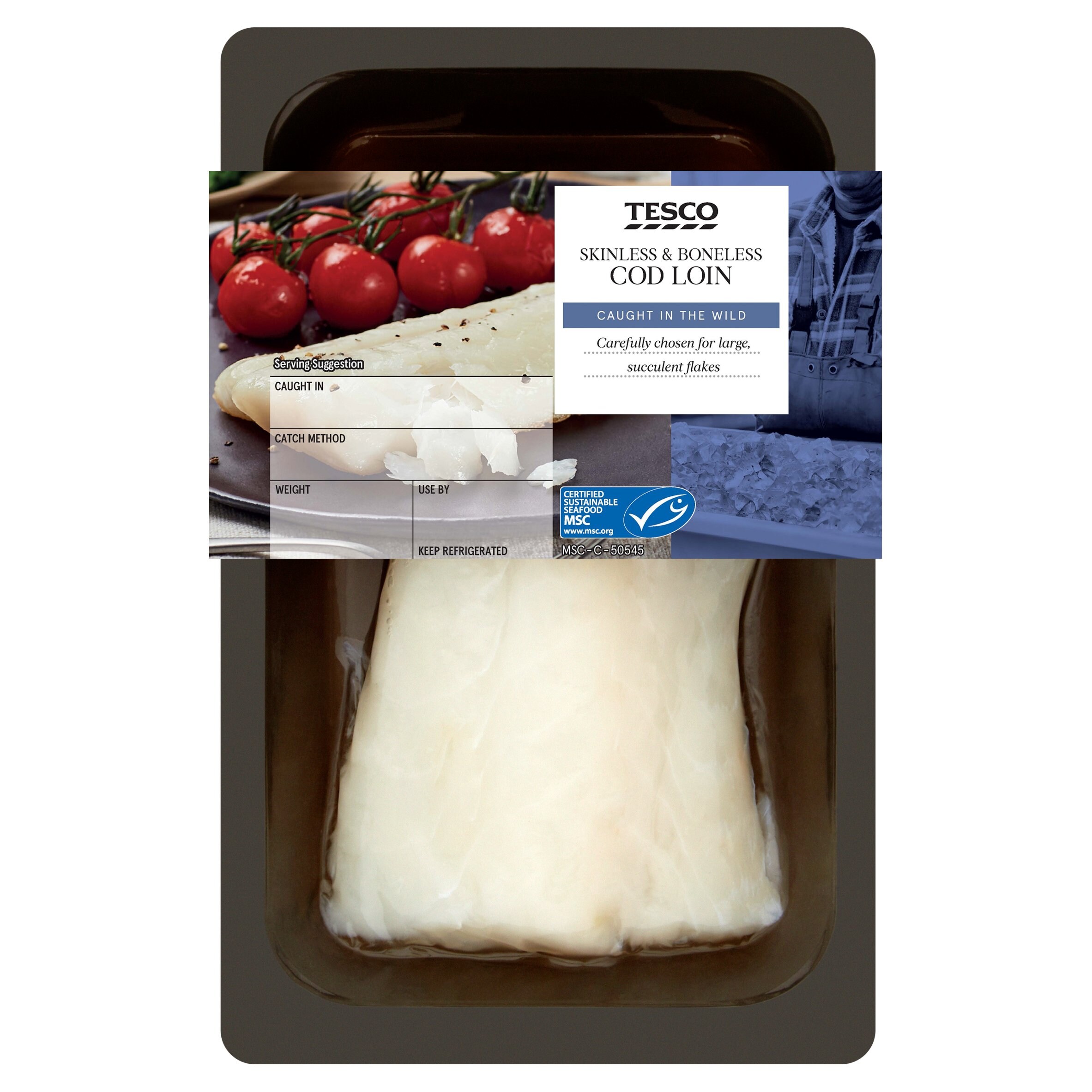 Tesco Cod Roe Tesco Skinless & Boneless Cod Loin 140G - Tesco Groceries