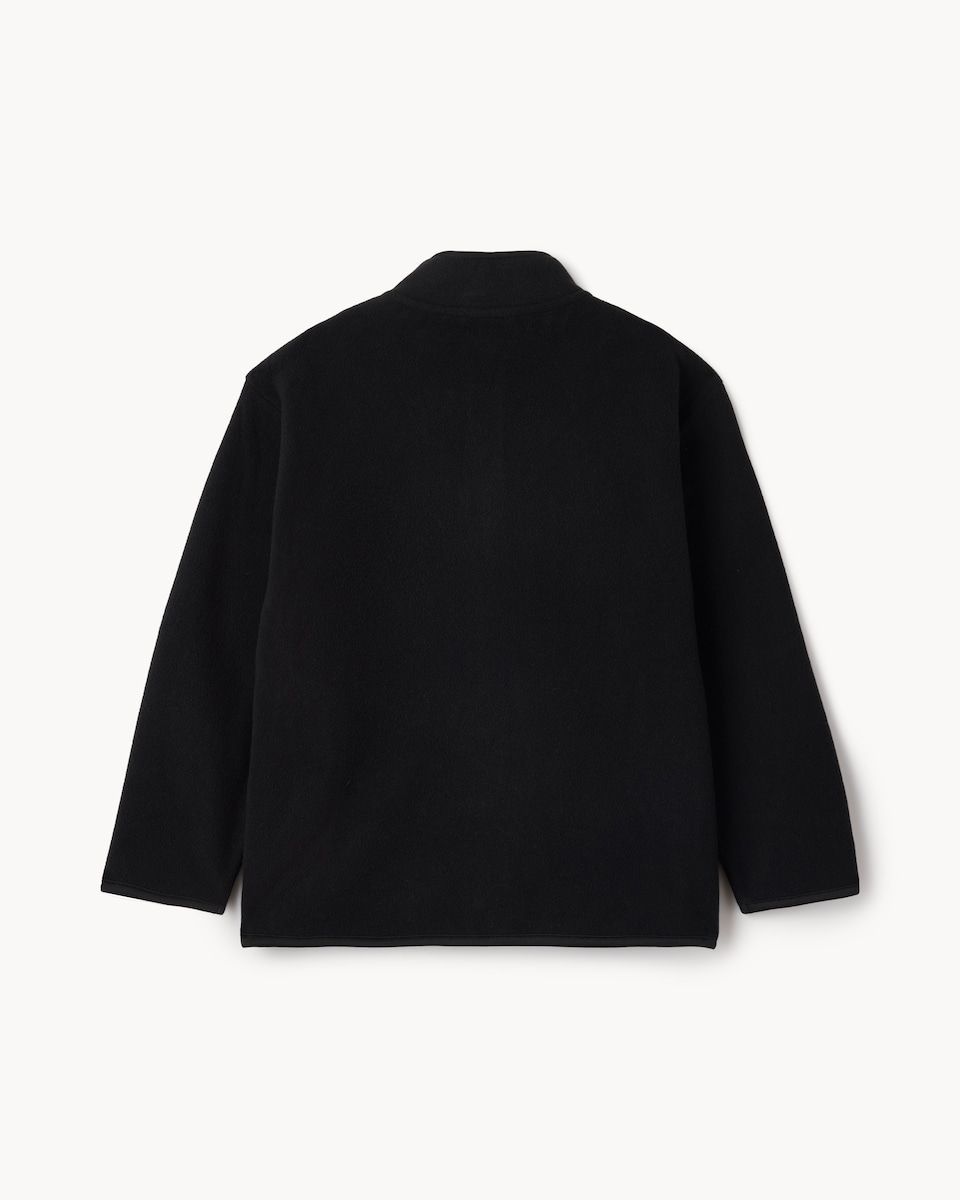 image 1 of F&F School Unisex Zip Up Fleece Jacket in Black