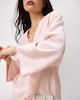 image 2 of F&F Textured Button Up V Neck Blouse in Pink