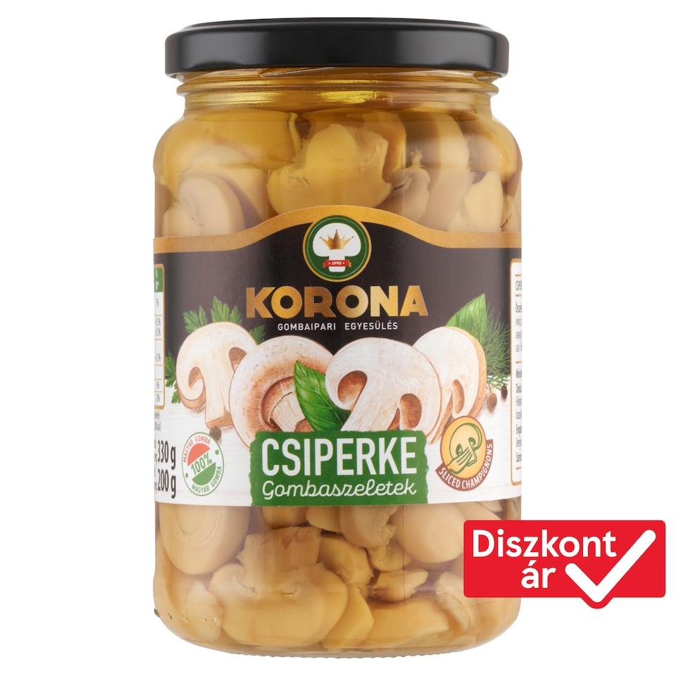 Korona csiperke gombaszeletek 330 g