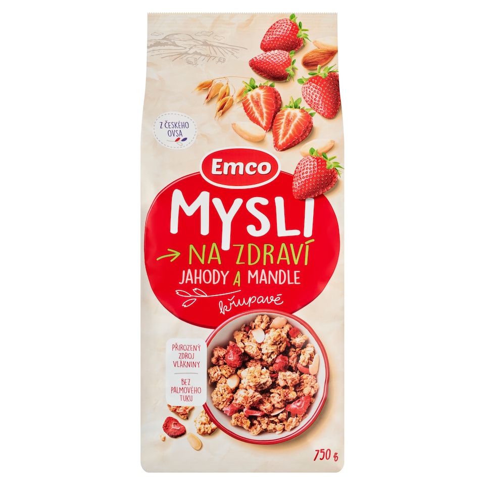 Emco Mysli na Zdraví Crispy Strawberries and Almonds 750 g