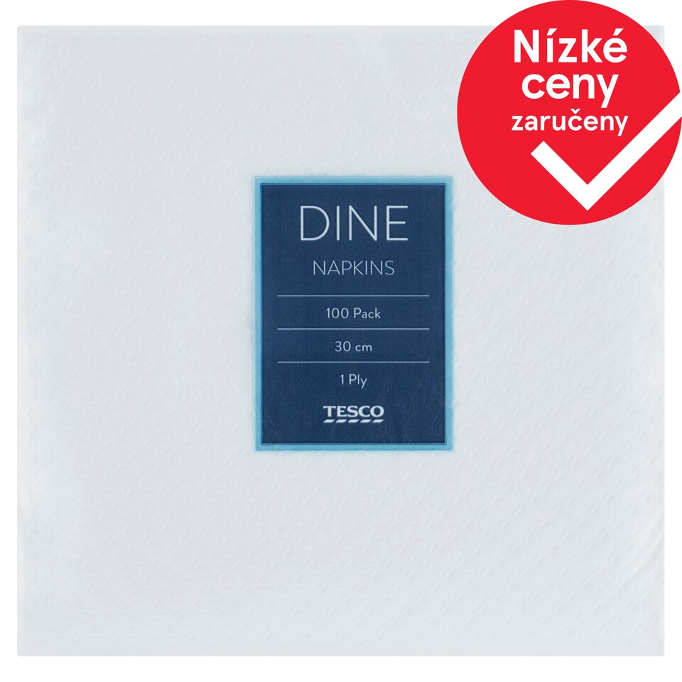 Tesco Dine ubrousky 1 vrstva 100 ks