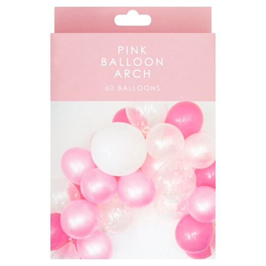Pink Balloon Arch 60 Balloons Tesco Groceries