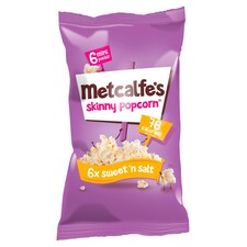 Metcalfe's Skinny Popcorn Sweet & Salt 6X17g