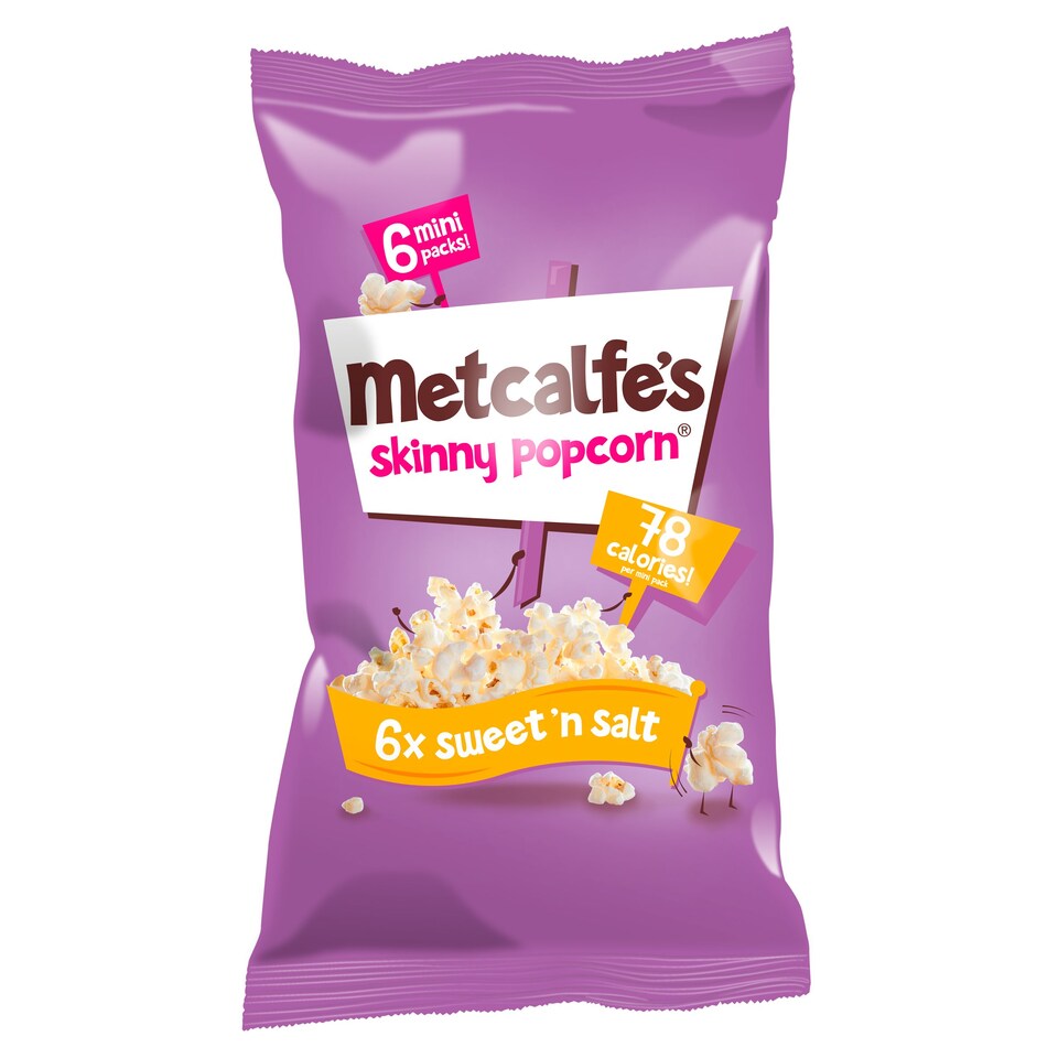 Metcalfe's Skinny Popcorn Sweet & Salt 6X17g
