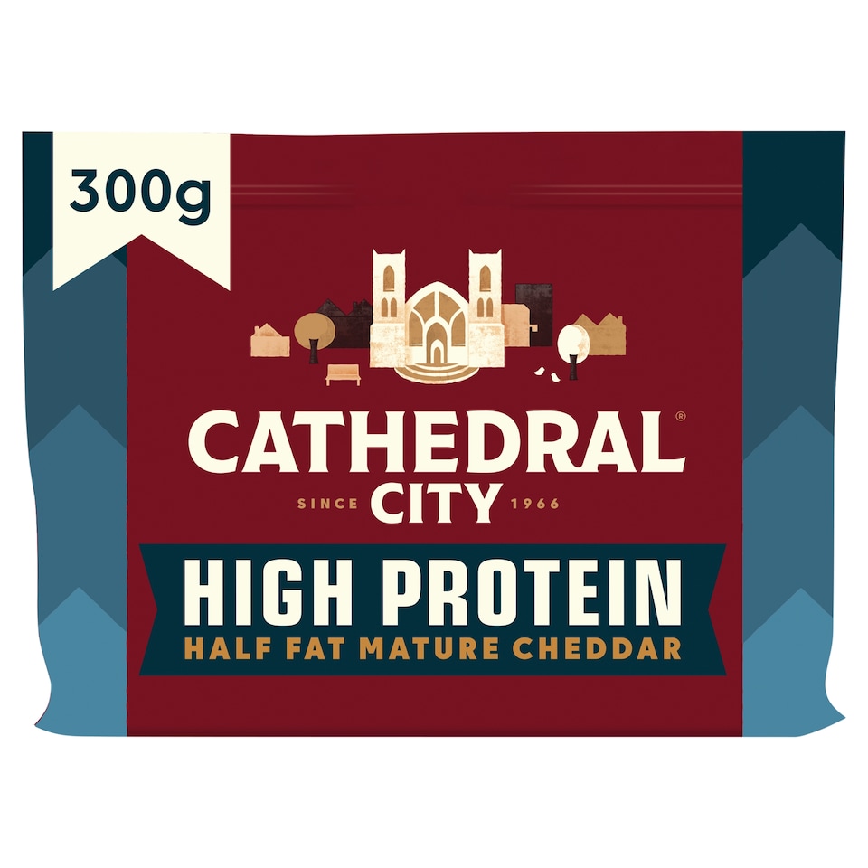 image 1 of Cathedral City High Protein Half Fat Mature Cheddar Cheese 300g