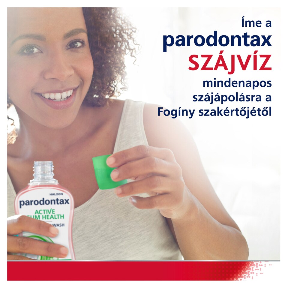 Parodontax Active Gum Health Herbal Mint alkoholmentes szájvíz fluoriddal 500 ml 1. kép
