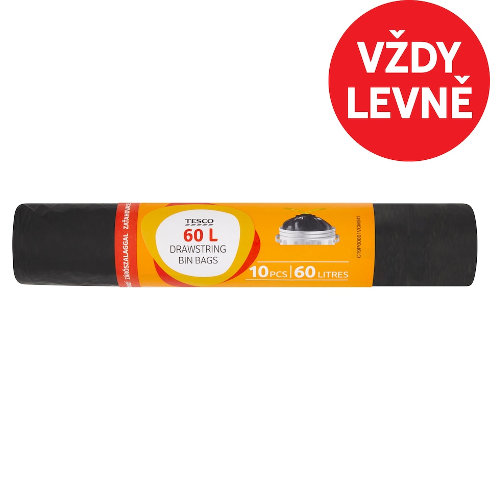 Tesco Pytle na odpad zatahovací 60l 10 ks