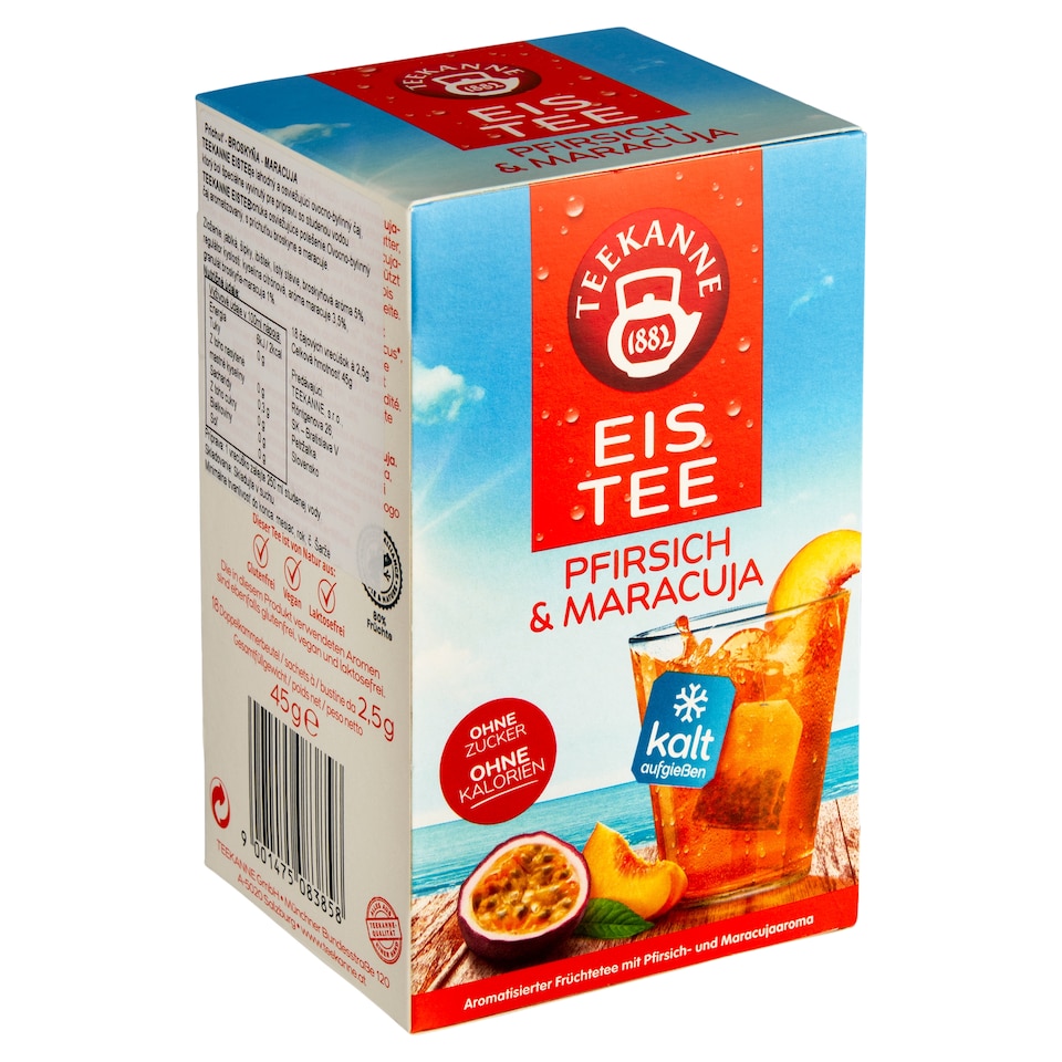 obrázok 1 z Teekanne Eistee Príchuť broskyňa - maracuja 18 x 2,5 g (45 g)