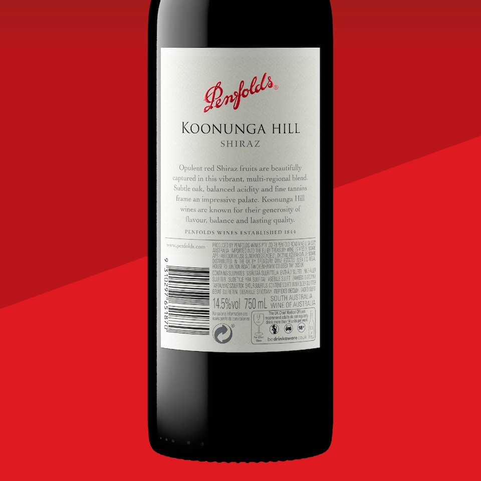 image 1 of Penfolds Koonunga Hill Shiraz 750Ml