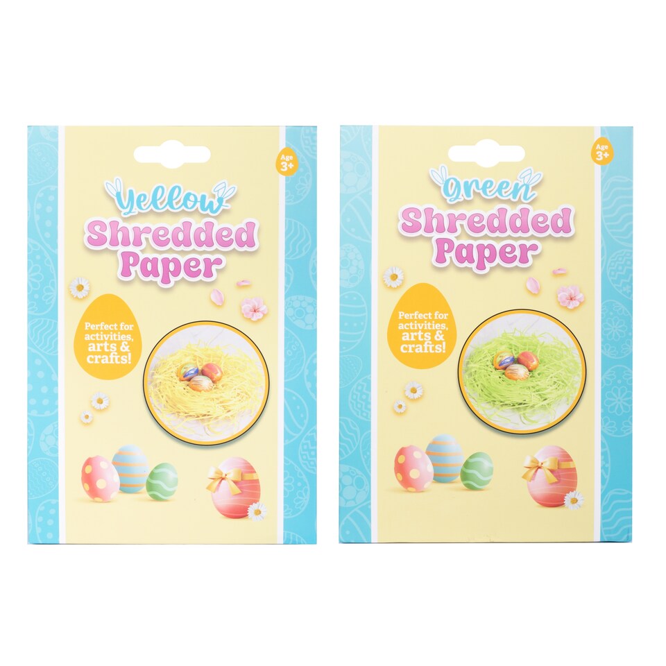 Easter Shredded Paper Green/Yellow Assortment 25g