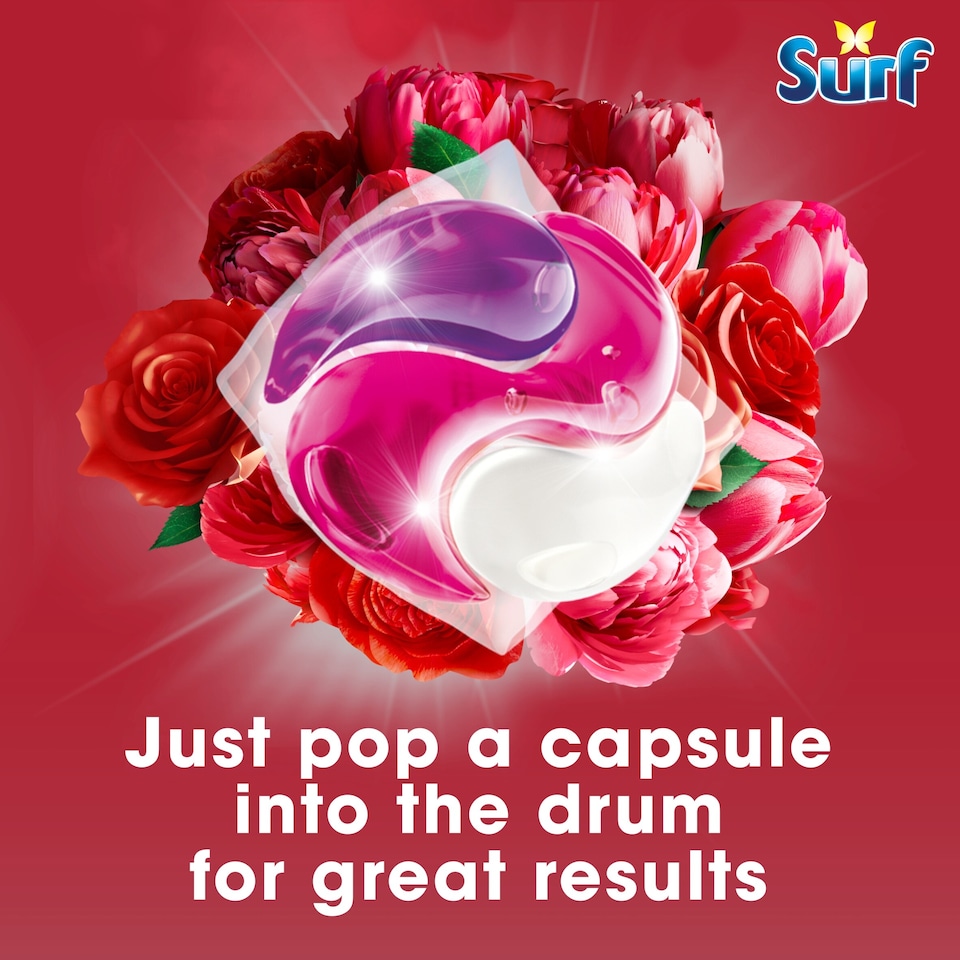image 1 of Surf 3 In 1 Peony and Rose Washing Capsules 26 Washes 449.8g