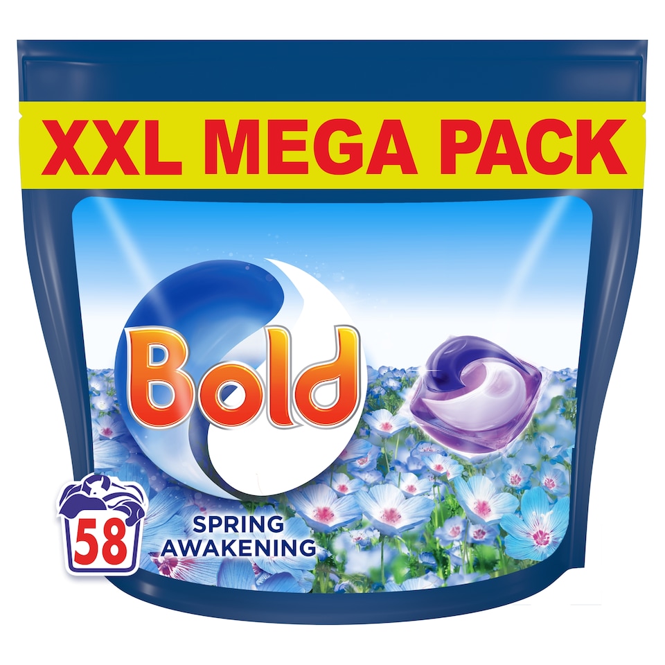image 1 of Bold All in One Washing Pods Spring Awakening 58 Washes 1125.2g
