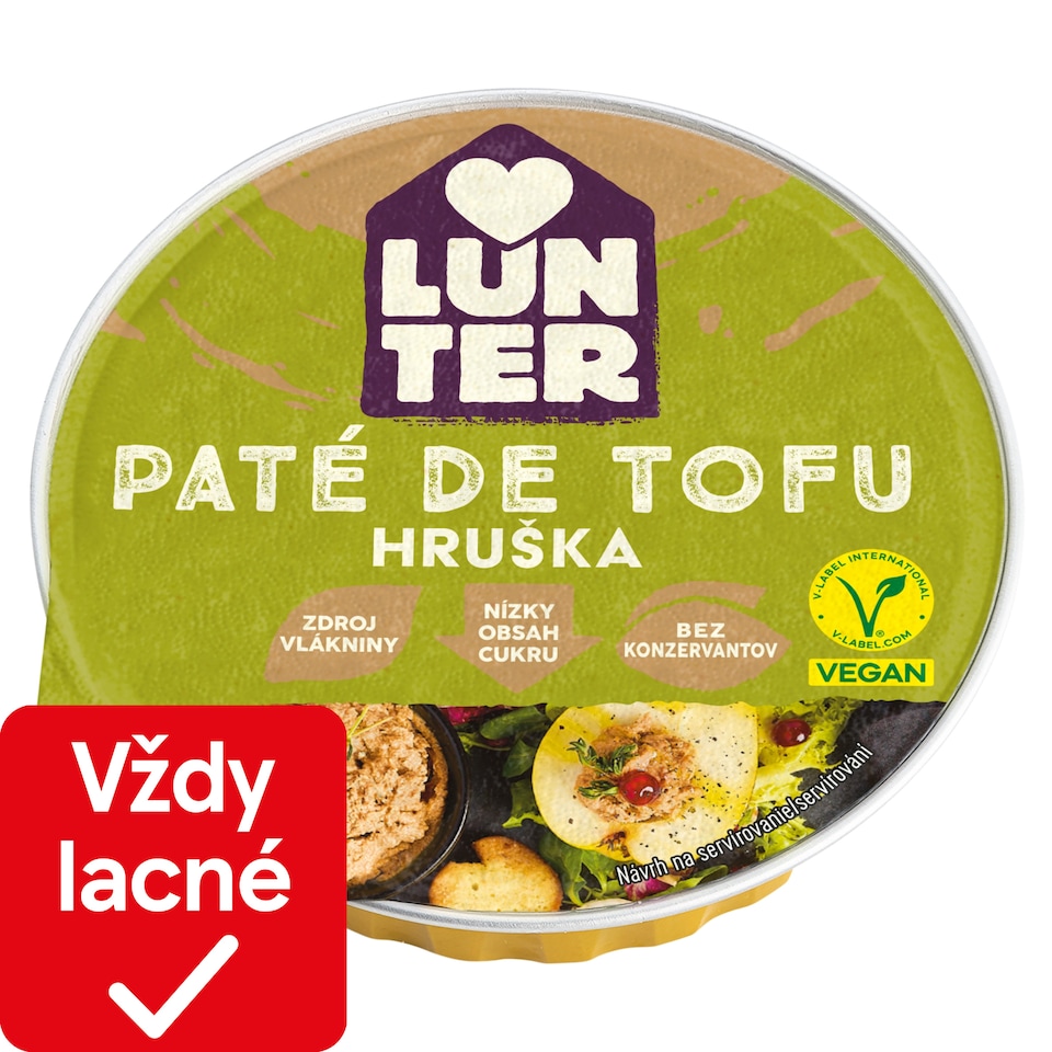 LUNTER Paté de Tofu Hruška 75 g
