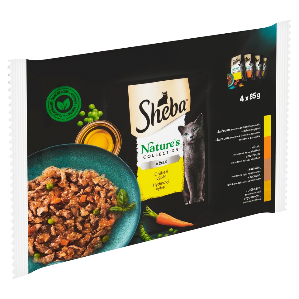Obrázek 1 pro produkt Sheba Nature's Collection drůbeží výběr v želé 4 x 85g (340g)