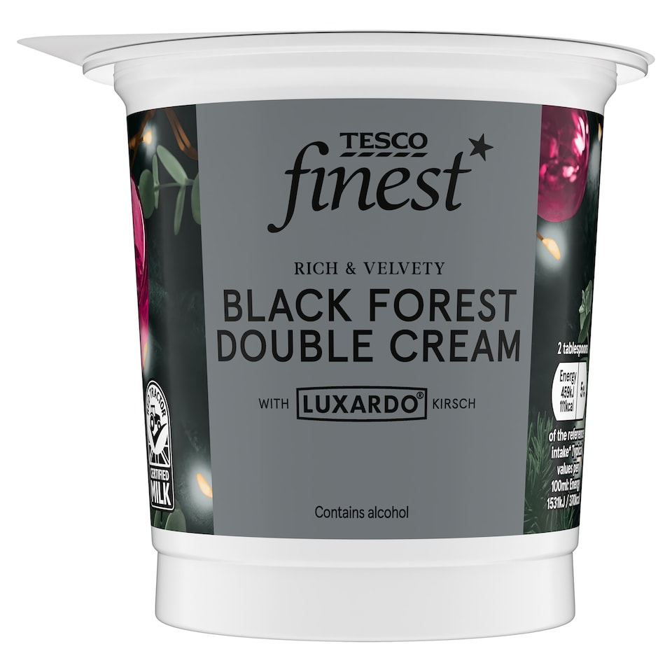 Tesco Finest Black Forest Double Cream 250ML