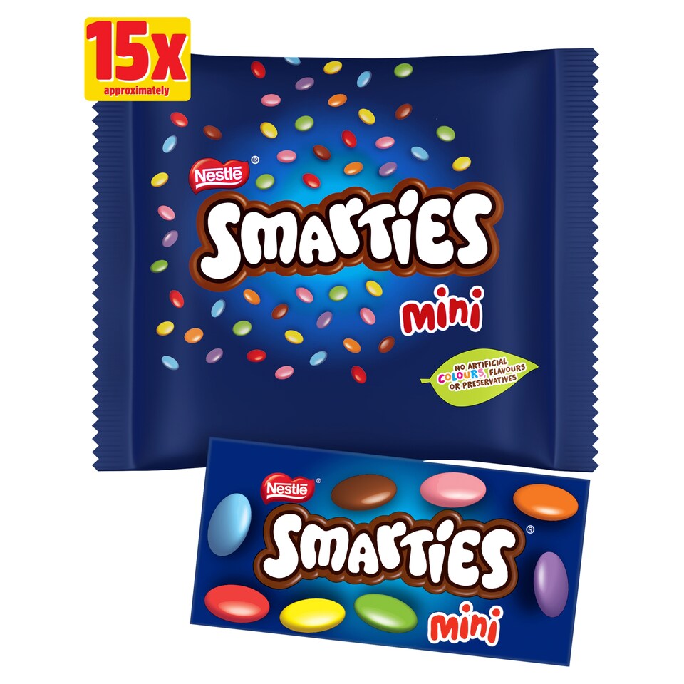 Smarties Mini Cartons Chocolate 15 Pack Multipack 216g