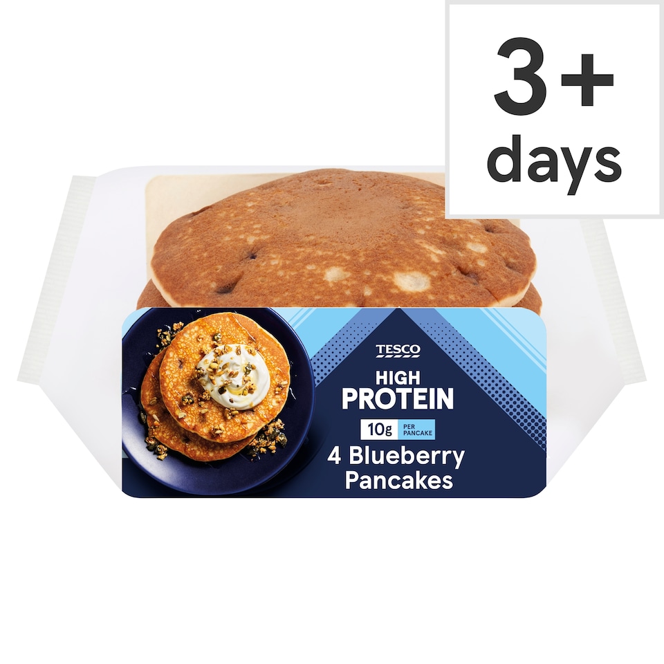 Tesco High Protein 4 Blueberry Protein Pancakes