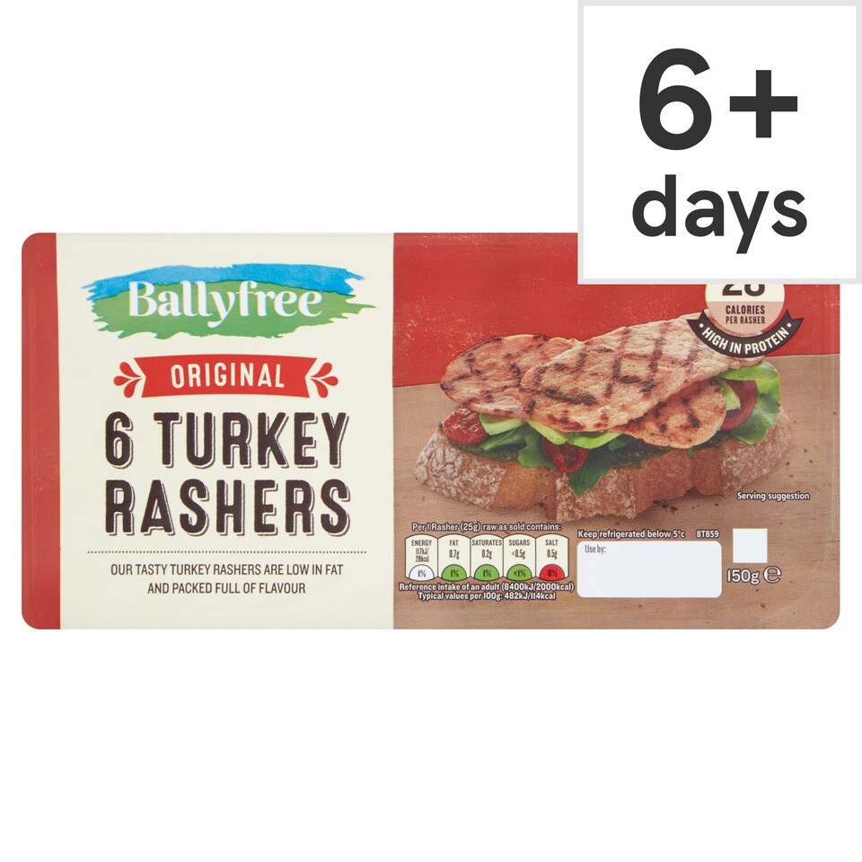 Ballyfree Turkey Rashers 150G