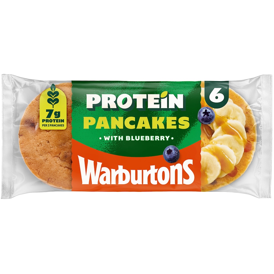Warburtons 6 Protein Pancakes with Blueberry