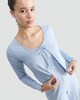 image 1 of F&F 3-Piece Ribbed Pointelle Cardigan, Cami and Trousers Pyjamas in Blue