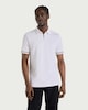 image 2 of F&F Textured Zip Neck Relaxed Fit Polo Shirt in White