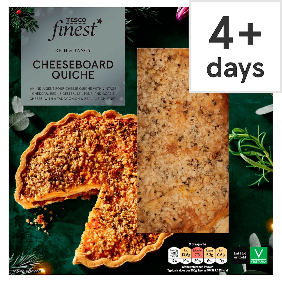Tesco Finest Cheeseboard Quiche 400g