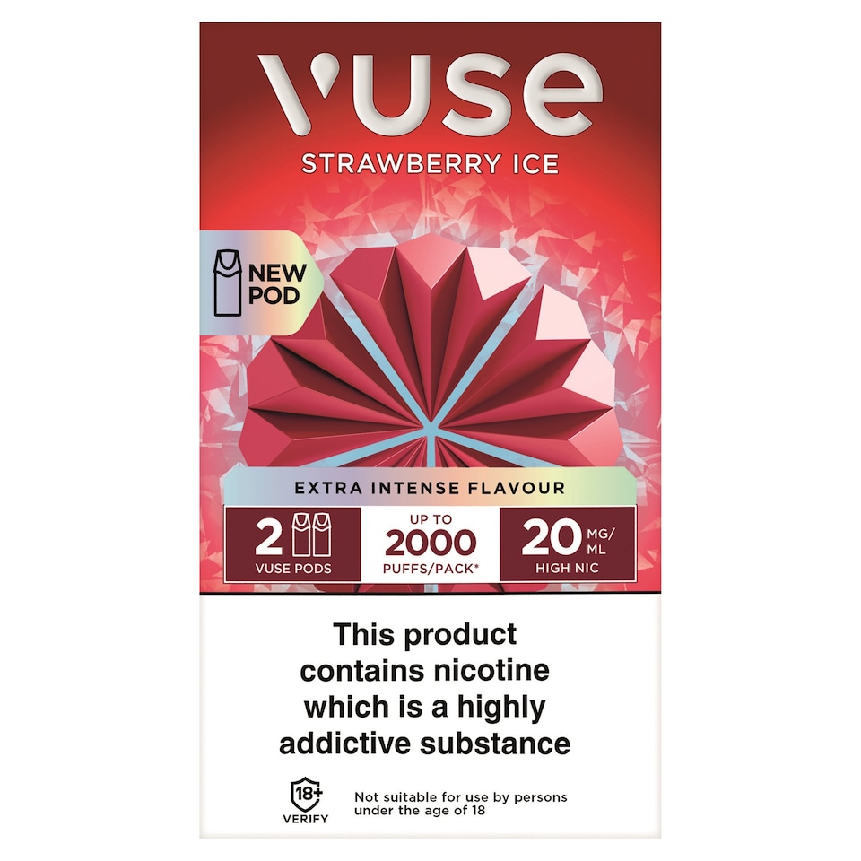Vuse Strawberry Ice Vuse Pods 20mg/ml 2 Pack