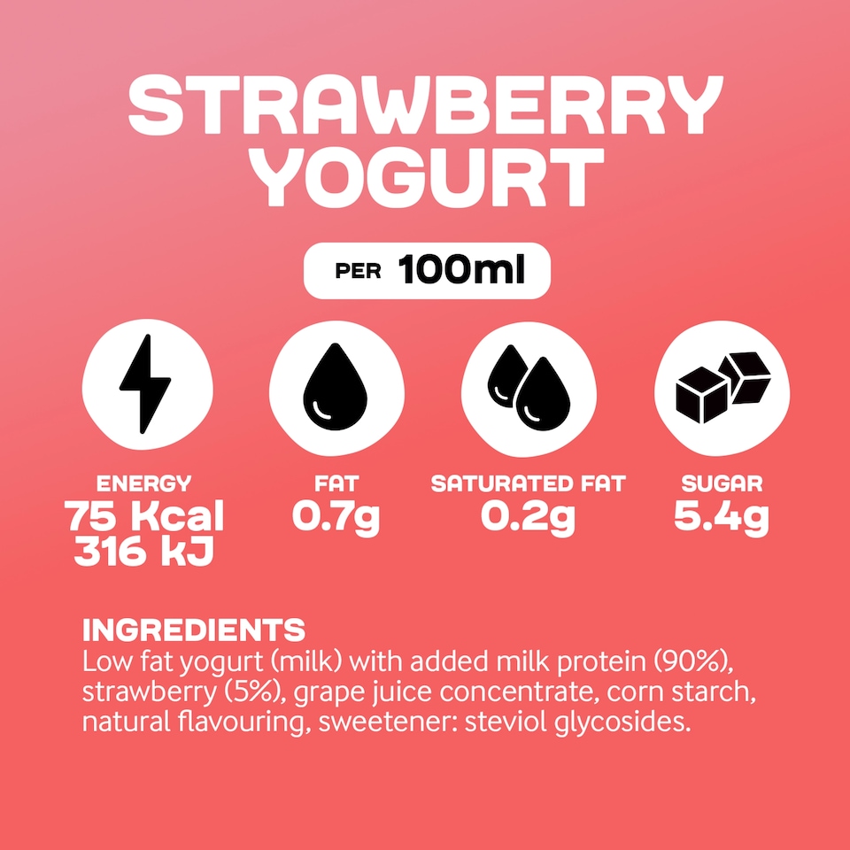 image 1 of Arla Protein Strawberry Yogurt Pouch 200g