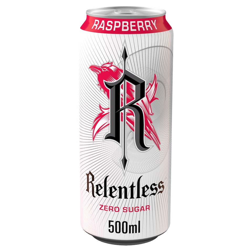 image 1 of Relentless Raspberry Zero Energy Drink 500ml