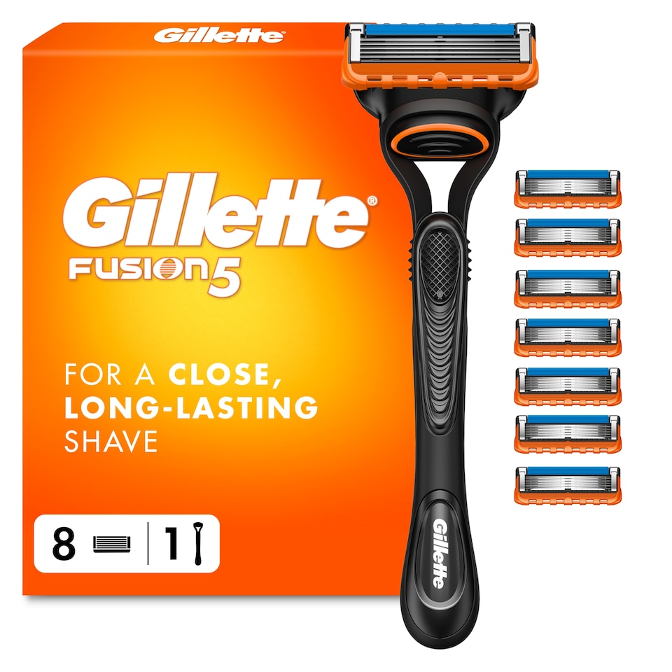 image 1 of Gillette Fusion5 Razor & 8 Blade Shaving Refill Big Blade Pack