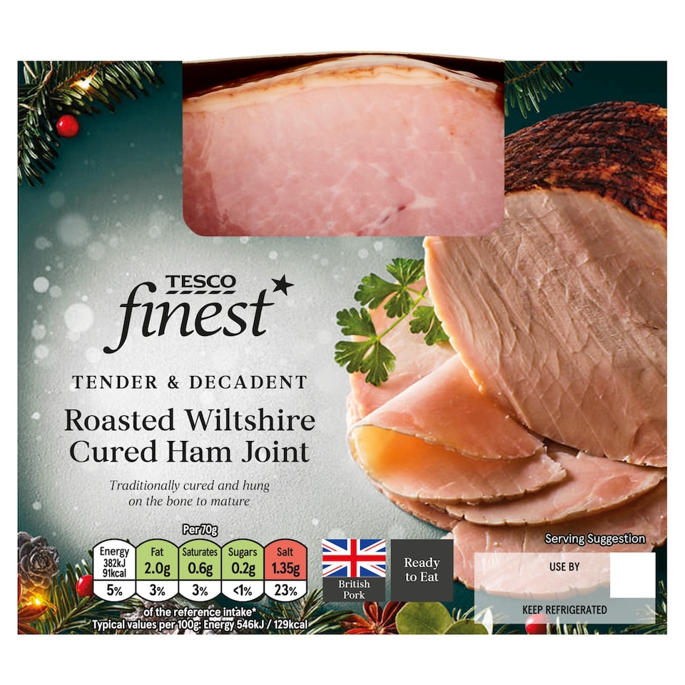Tesco Finest Roasted Wiltshire Cured Ham Joint 700g