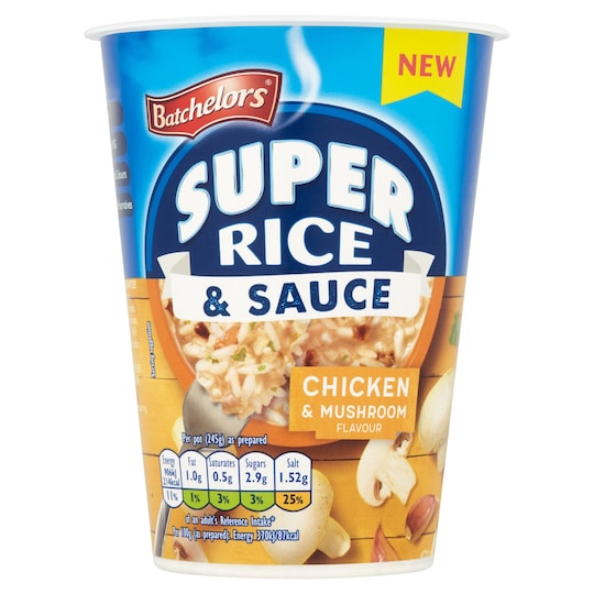 Batchelors Super Rice & Sauce Chicken & Mushroom 60G Tesco Groceries