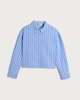 image 4 of The F&F Edit Pure Cotton Poplin Stripe Shirt in Blue