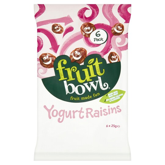 Fruit Bowl Yoghurt Raisins 6 X 25G