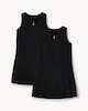 image 1 of F&F School Girls 2-Pack Regular Fit Pleated Pinafore Dresses in Black
