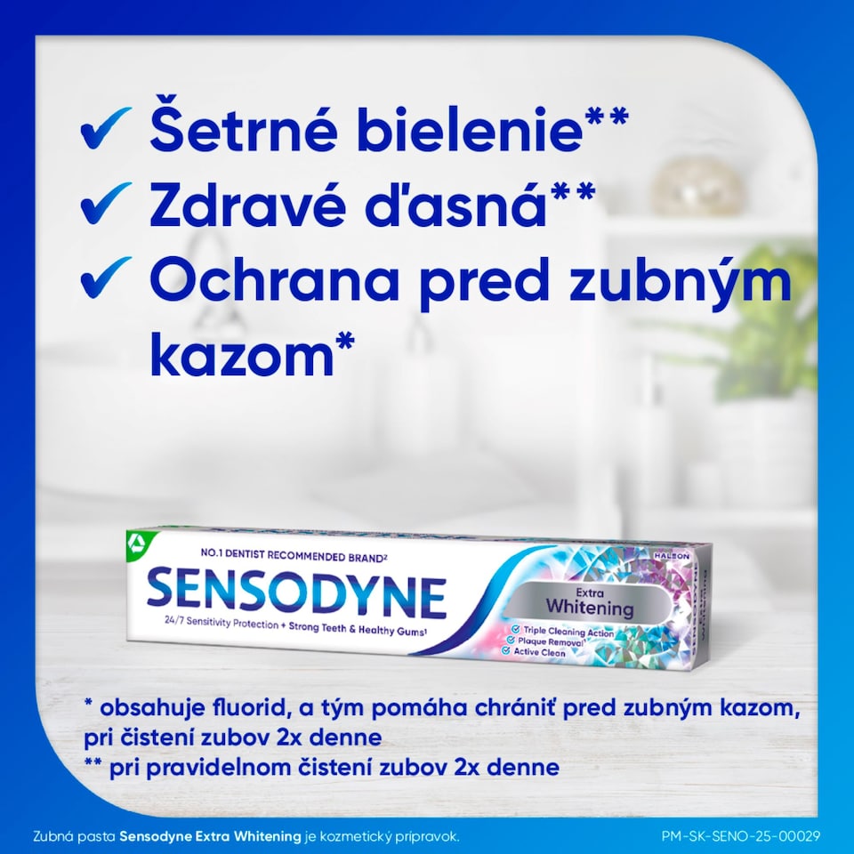 obrázok 1 z Sensodyne Extra Whitening zubná pasta s fluoridom 75 ml