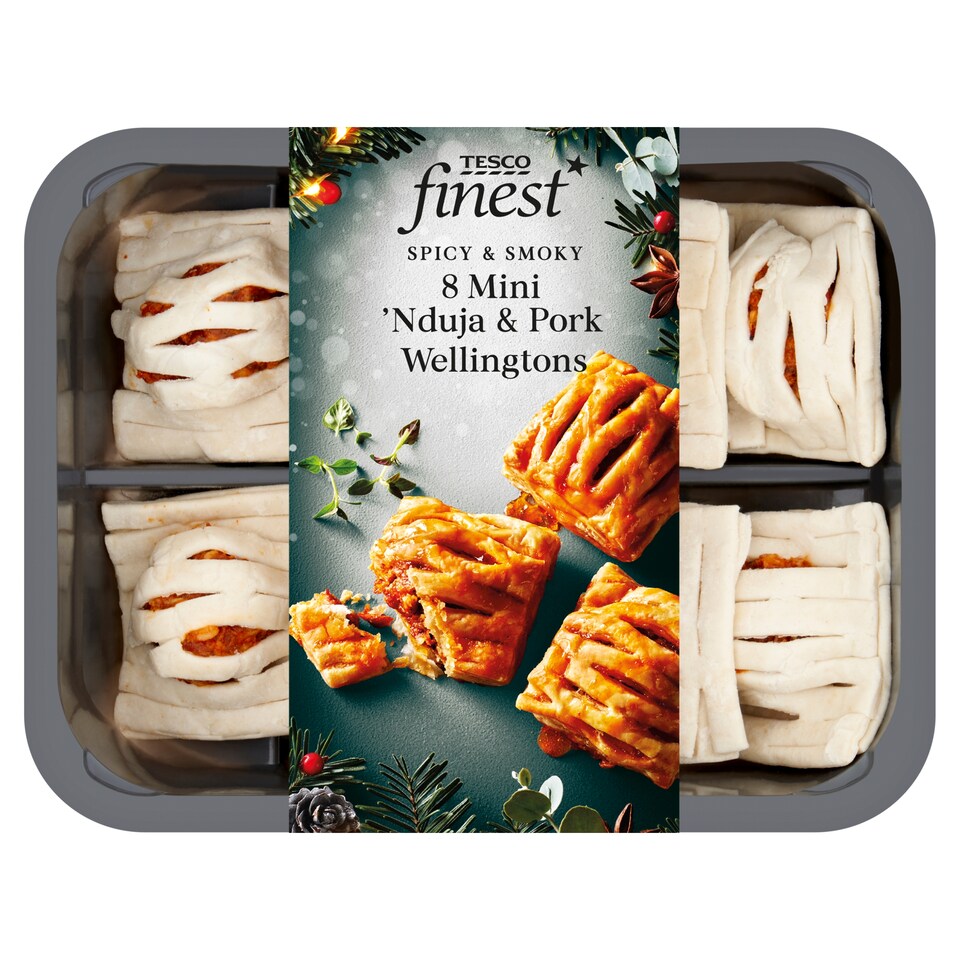 Tesco Finest 8 Mini N’Duja Wellington with a Hot Honey Drizzle 380g
