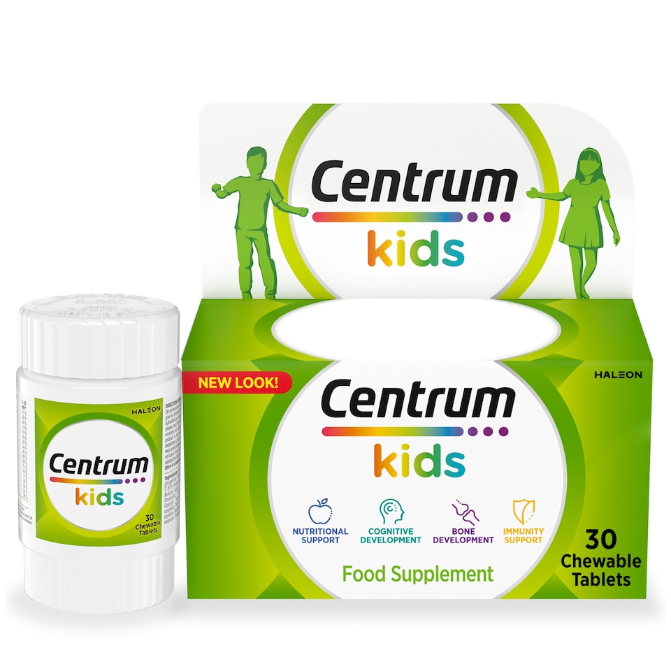 image 1 of Centrum Kids Multivitamins & Minerals Chewable Tablets Fruity Flavour 30s
