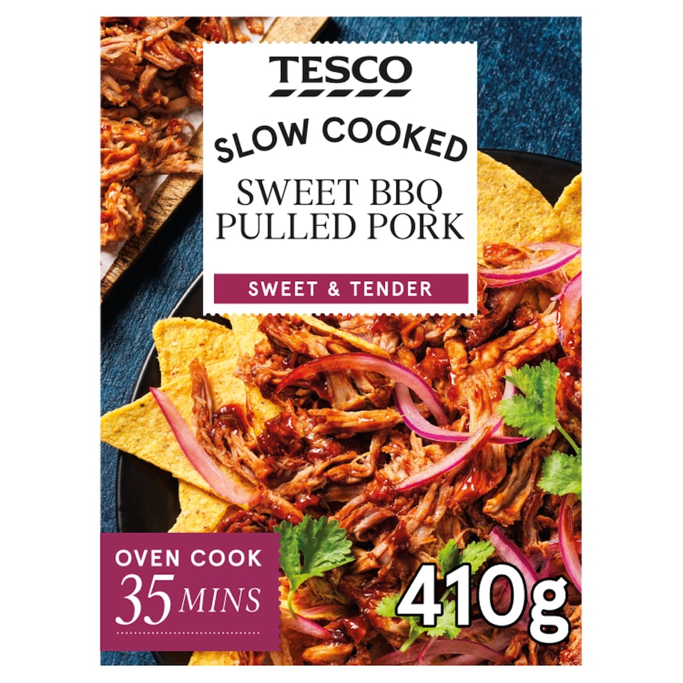 Tesco Sweet BBQ Pulled Pork 410g 